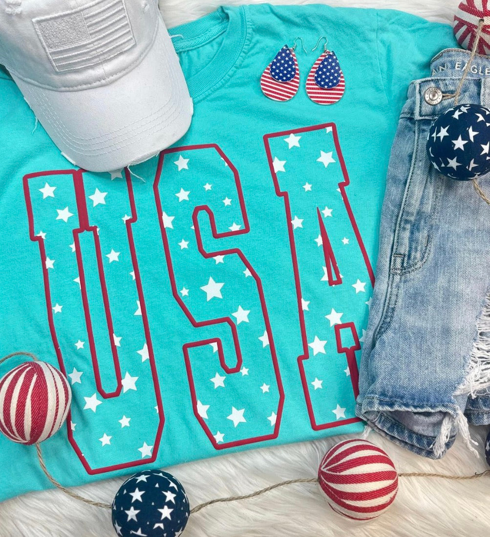 USA Puff Print